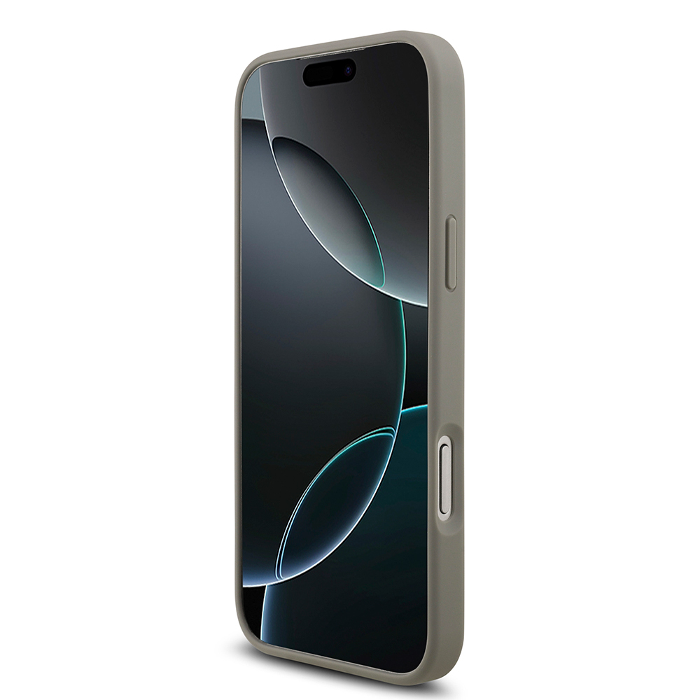 Apple iPhone 17 Pro Max Uyumlu Kılıf Guess Orjinal Lisanslı Taşlı Arka Yüzey Üçgen Logolu Kapak - 25