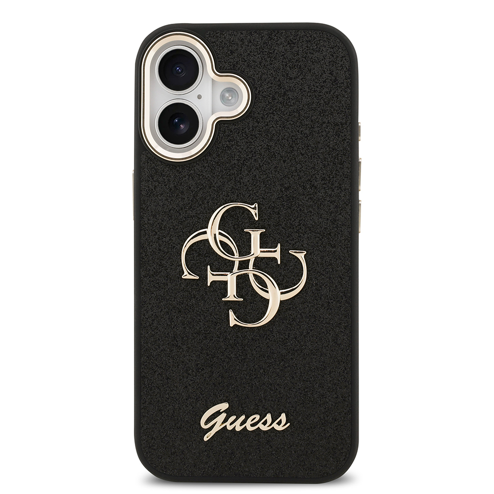 Apple iPhone 17 Kılıf Guess Orjinal Lisanslı 4G Büyük Metal Kamera Çerçeveli ve Logolu Glitter Kapak - 2