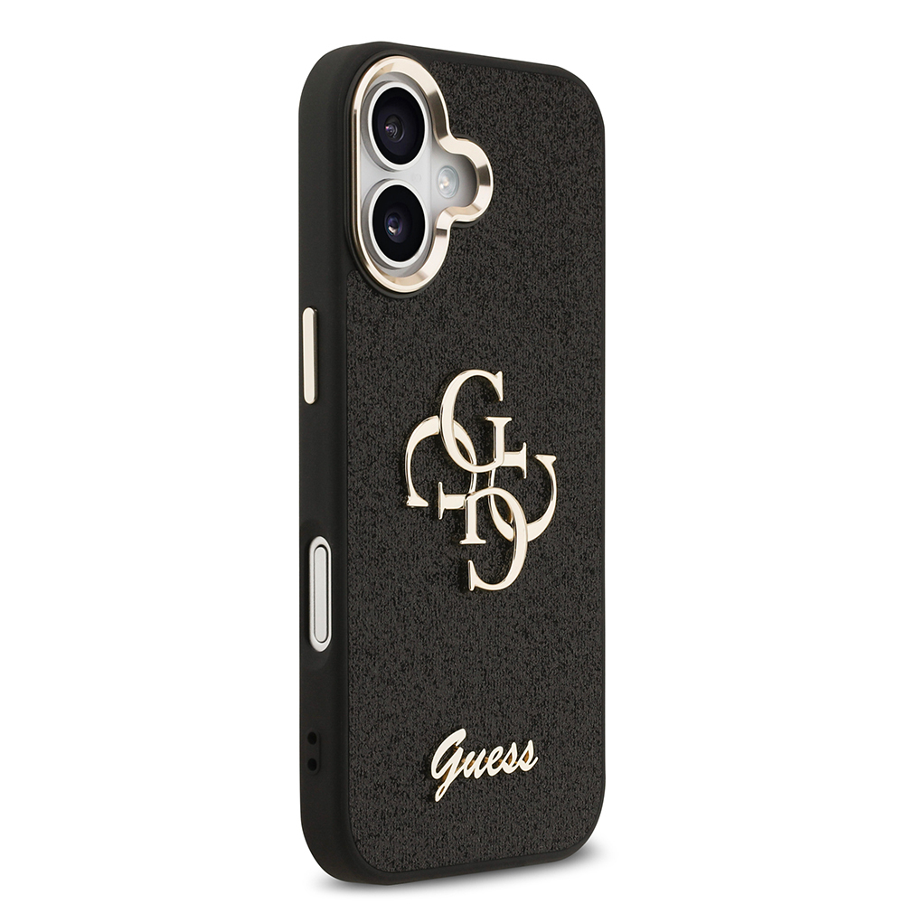 Apple iPhone 17 Kılıf Guess Orjinal Lisanslı 4G Büyük Metal Kamera Çerçeveli ve Logolu Glitter Kapak - 3