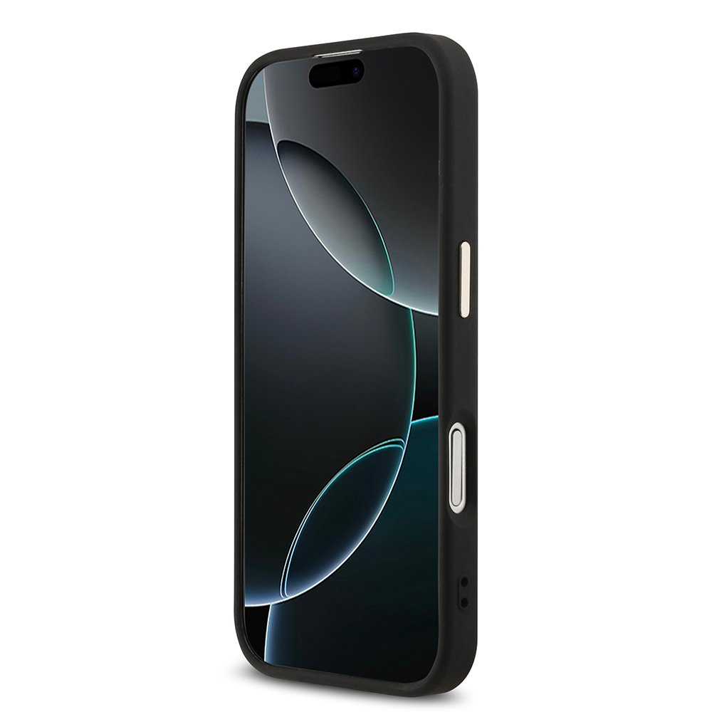 Apple iPhone 17 Kılıf Guess Orjinal Lisanslı 4G Büyük Metal Kamera Çerçeveli ve Logolu Glitter Kapak - 4