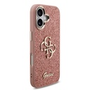 Apple iPhone 17 Uyumlu Kılıf Guess Orjinal Lisanslı 4G Büyük Metal Kamera Çerçeveli ve Logolu Glitter Kapak - 24