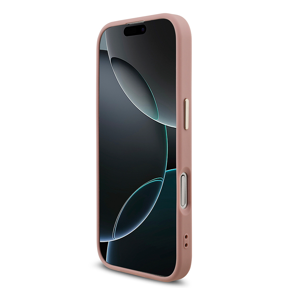 Apple iPhone 17 Uyumlu Kılıf Guess Orjinal Lisanslı 4G Büyük Metal Kamera Çerçeveli ve Logolu Glitter Kapak - 25