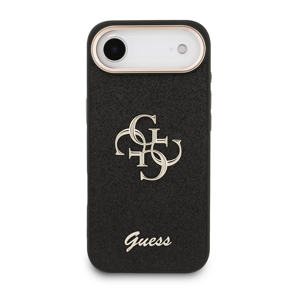 Apple iPhone 17 Air Kılıf Guess Orjinal Lisanslı 4G Büyük Metal Kamera Çerçeveli ve Logolu Glitter Kapak - 2
