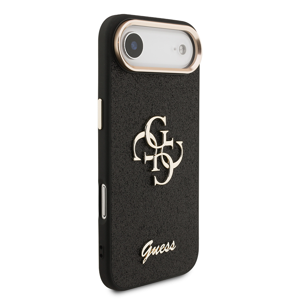 Apple iPhone 17 Air Kılıf Guess Orjinal Lisanslı 4G Büyük Metal Kamera Çerçeveli ve Logolu Glitter Kapak - 3