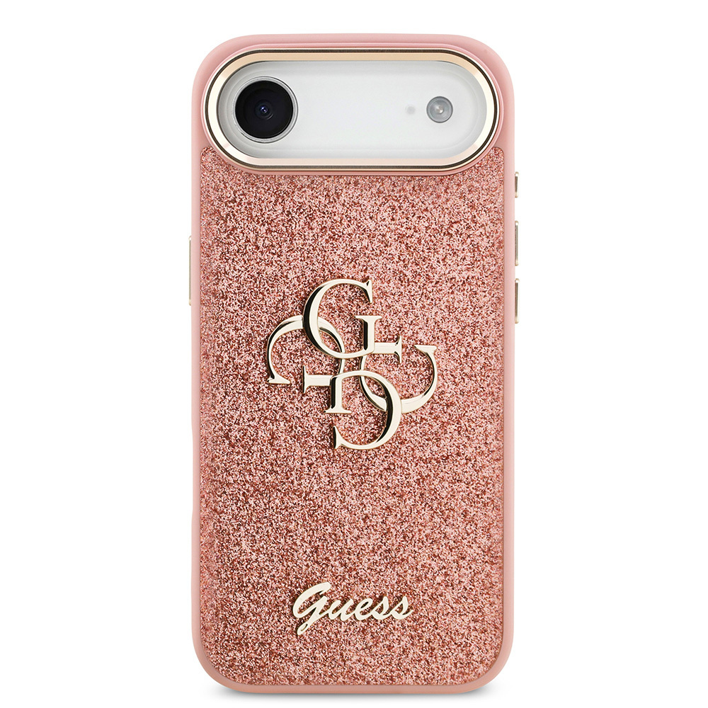 Apple iPhone 17 Air Kılıf Guess Orjinal Lisanslı 4G Büyük Metal Kamera Çerçeveli ve Logolu Glitter Kapak - 9