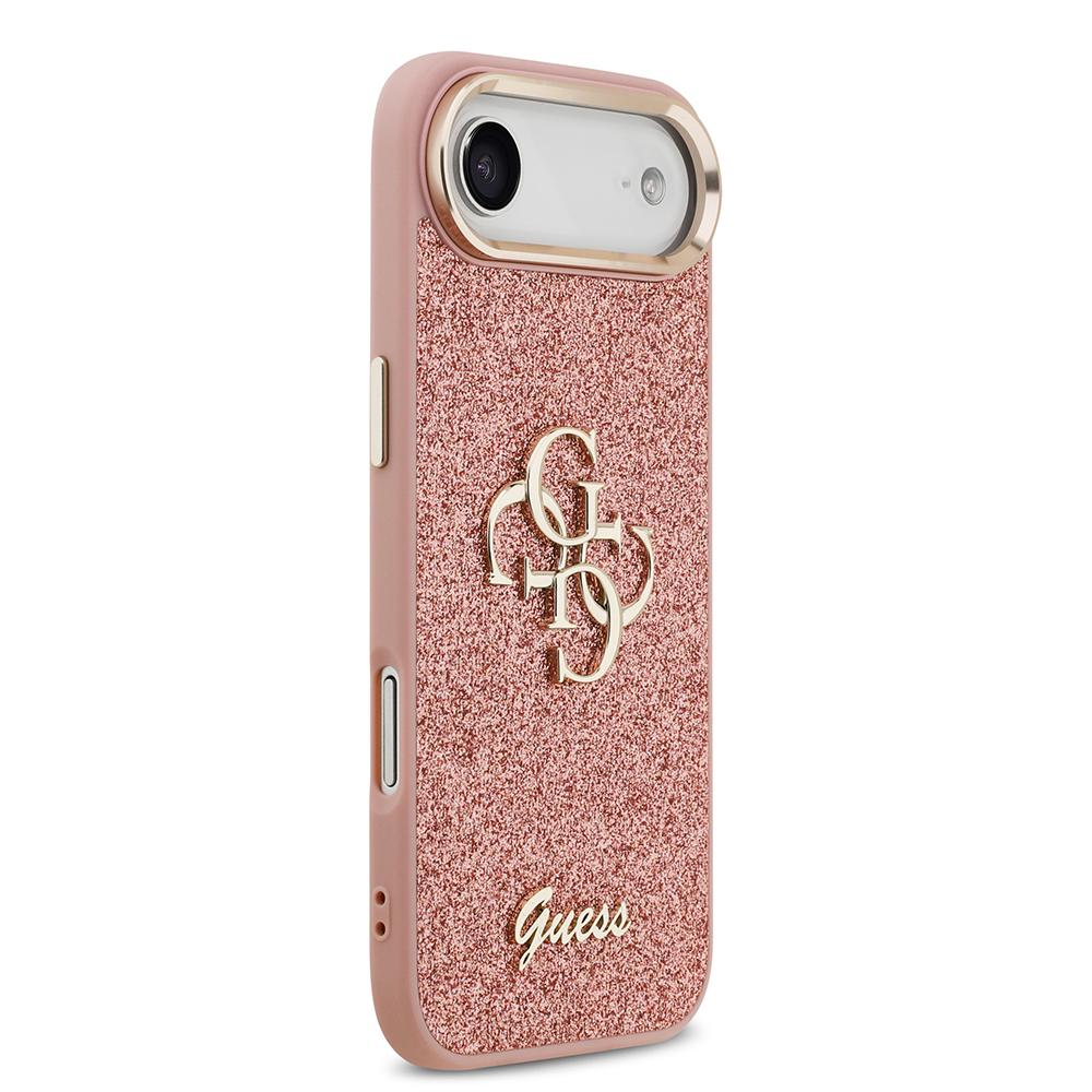 Apple iPhone 17 Air Kılıf Guess Orjinal Lisanslı 4G Büyük Metal Kamera Çerçeveli ve Logolu Glitter Kapak - 10