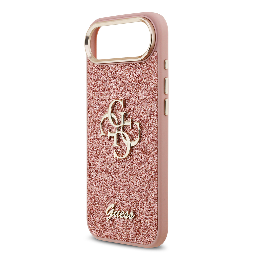 Apple iPhone 17 Air Kılıf Guess Orjinal Lisanslı 4G Büyük Metal Kamera Çerçeveli ve Logolu Glitter Kapak - 12
