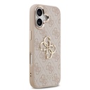 Apple iPhone 17 Kılıf Guess Orjinal Lisanslı Gold Metal Kamera Çerçeveli 4G Desenli Metal Büyük 4G ve Yazı Logolu Kapak - 17