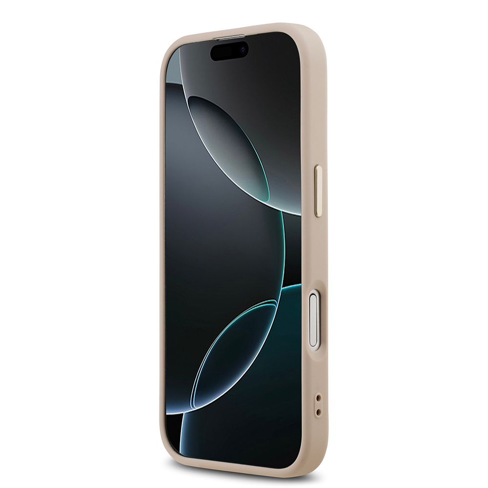 Apple iPhone 17 Kılıf Guess Orjinal Lisanslı Gold Metal Kamera Çerçeveli 4G Desenli Metal Büyük 4G ve Yazı Logolu Kapak - 18
