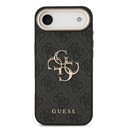 Apple iPhone 17 Air Kılıf Guess Orjinal Lisanslı Gold Metal Kamera Çerçeveli 4G Desenli Metal Büyük 4G ve Yazı Logolu Kapak - 4