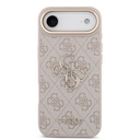 Apple iPhone 17 Air Uyumlu Kılıf Guess Orjinal Lisanslı Gold Metal Kamera Çerçeveli 4G Desenli Metal Büyük 4G ve Yazı Logolu Kapak - 16