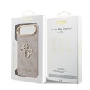 Apple iPhone 17 Air Uyumlu Kılıf Guess Orjinal Lisanslı Gold Metal Kamera Çerçeveli 4G Desenli Metal Büyük 4G ve Yazı Logolu Kapak - 21