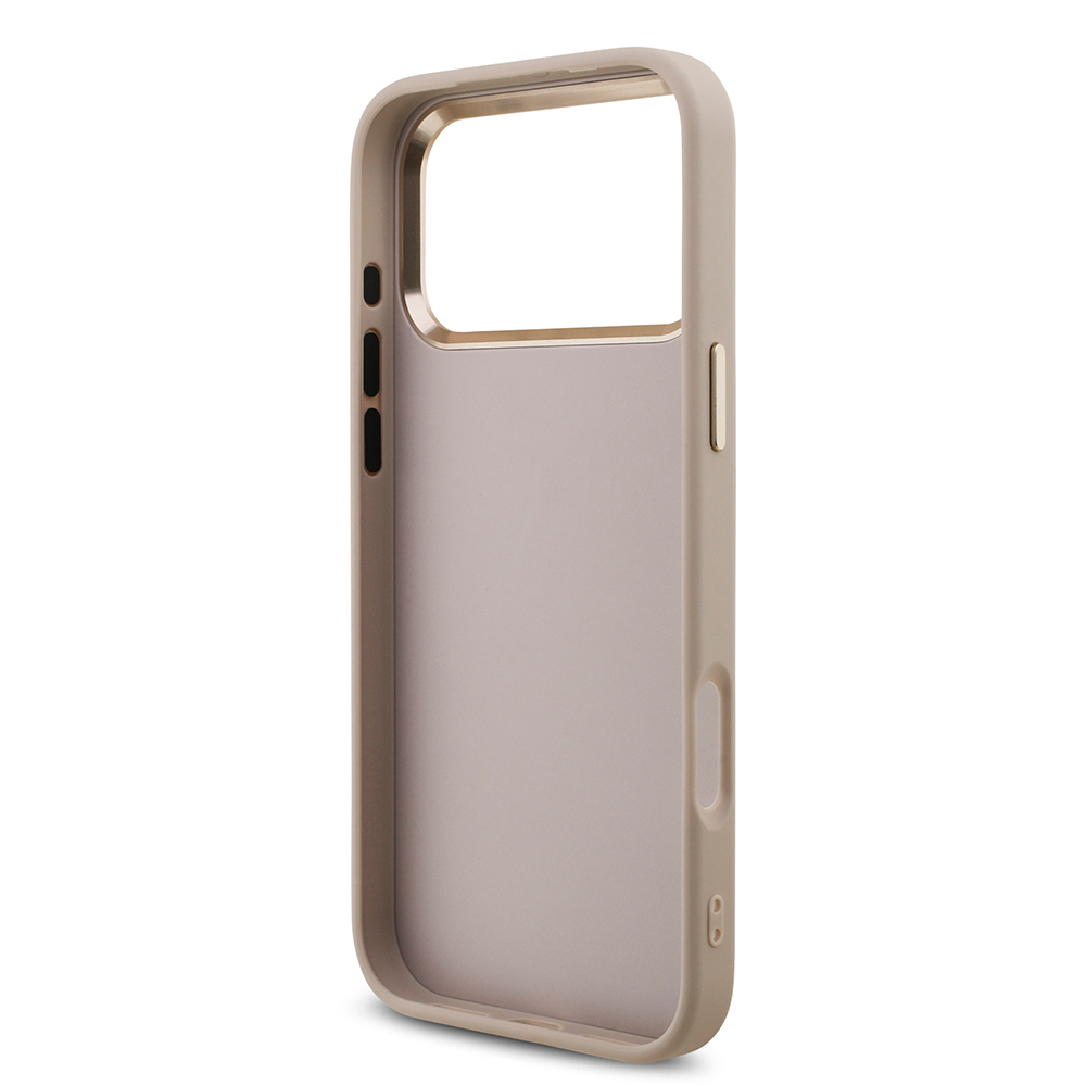 Apple iPhone 17 Pro Max Uyumlu Kılıf Guess Orjinal Lisanslı Gold Metal Kamera Çerçeveli 4G Desenli Metal Büyük 4G ve Yazı Logolu Kapak - 20