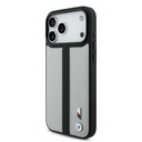Apple iPhone 17 Pro Kılıf BMW Orjinal Lisanslı M-safe Şarj Özellikli Deri Arka Yüzey Metal Logolu Delikli Şerit Tasarımlı Kapak - 1