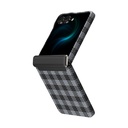 Samsung Galaxy Z Flip Uyumlu 7 Kılıf M-safe Şarj Özellikli Ekose Tasarımlı Benks ArmorAir ArmorVichy Kevlar Kapak - 2