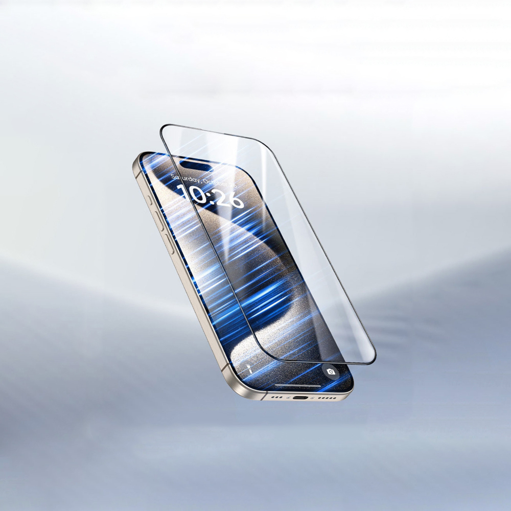 Apple iPhone 17 Wiwu GT-009 Polimer Oleofobik Kaplama Şeffaf Pürüzsüz Temperli Cam Ekran Koruyucu - 1