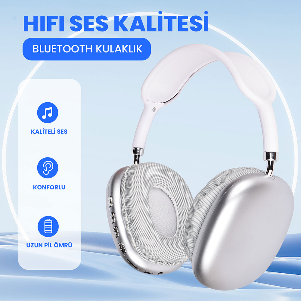 Lapas P10 Hi-Fi Ses Kalitesi Ayarlanabilir ve Katlanabilir Kulak Üstü Bluetooth Kulaklık - 1
