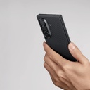 Galaxy Z Fold 7 Kılıf M-safe Şarj Özellikli 600D Aramid Fiber Pitaka Ultra-Slim Classic Serisi Black-Grey Twill Kapak - 5