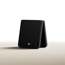 Samsung Galaxy Z Flip Uyumlu 7 Kılıf M-safe Şarj Özellikli 600D Aramid Fiber Pitaka Ultra-Slim Classic Serisi Black-Grey Twill Kapak - 5