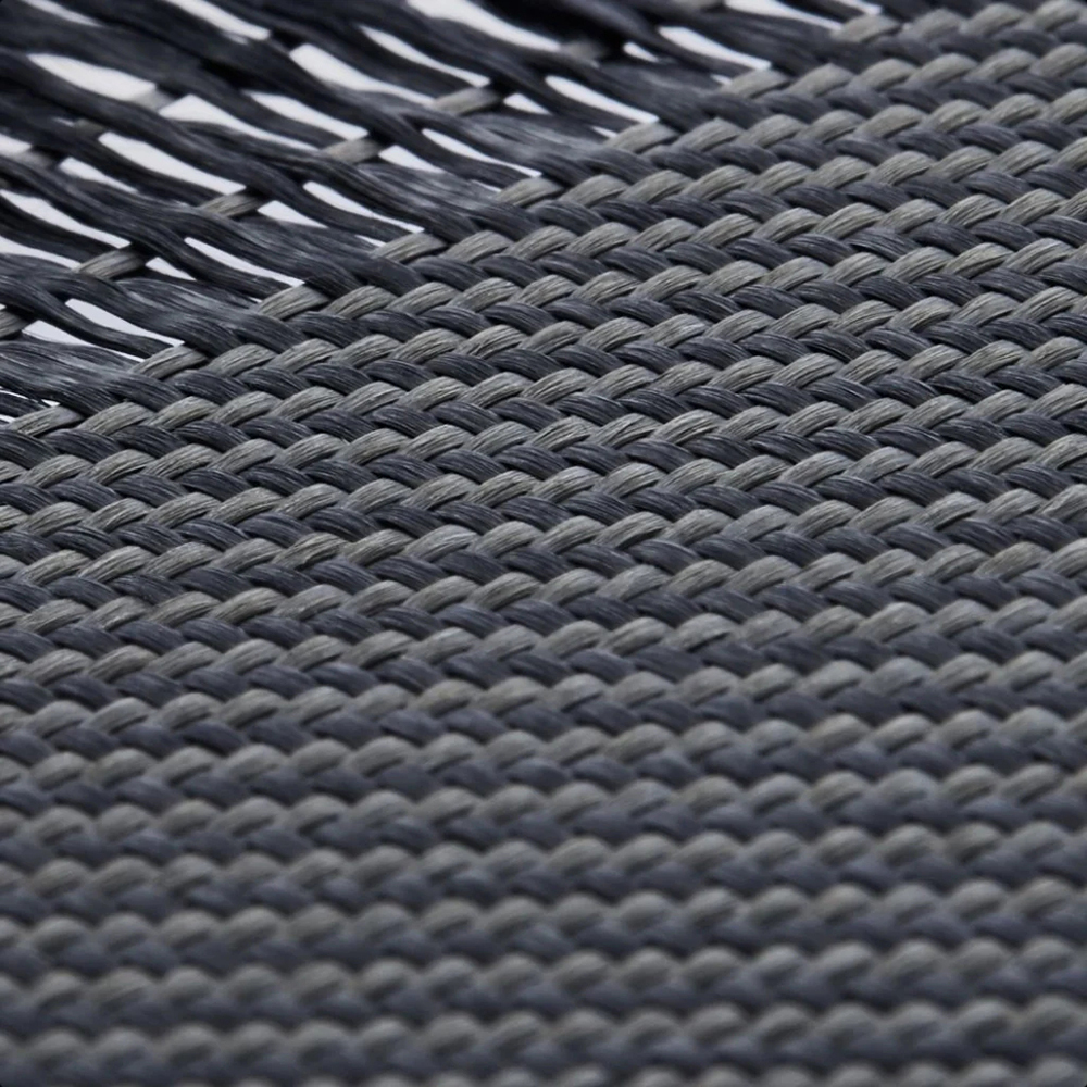 Samsung Galaxy Z Flip Uyumlu 7 Kılıf M-safe Şarj Özellikli 600D Aramid Fiber Pitaka Ultra-Slim Classic Serisi Black-Grey Twill Kapak - 9