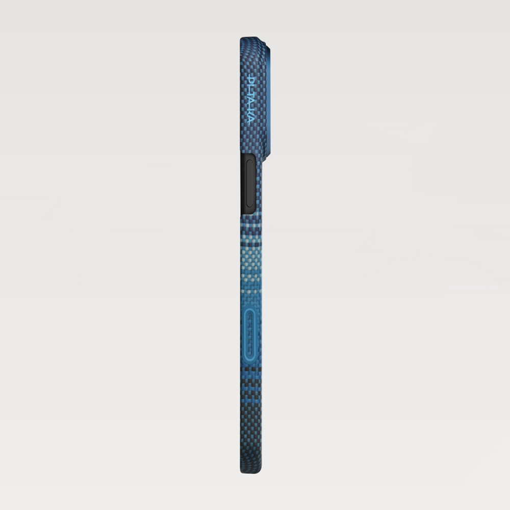 Apple iPhone 17 Pro Kılıf M-safe Şarj Özellikli Aramid Fiber Pitaka Tactile Woven Sunset-Moonrise Serisi Sunset Kapak - 11