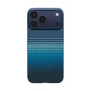 Apple iPhone 17 Pro Kılıf M-safe Şarj Özellikli Aramid Fiber Pitaka Tactile Woven Sunset-Moonrise Serisi Sunset Kapak - 16