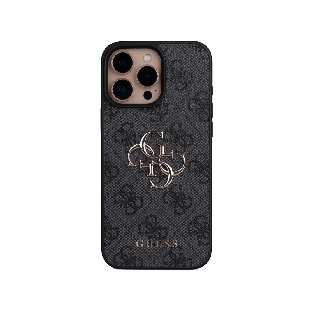 Apple iPhone 16 Pro Max Uyumlu Kılıf Guess Orjinal Lisanslı PU Deri 4G Büyük Metal Logolu Çapraz Vücut Askılı Kapak - 5