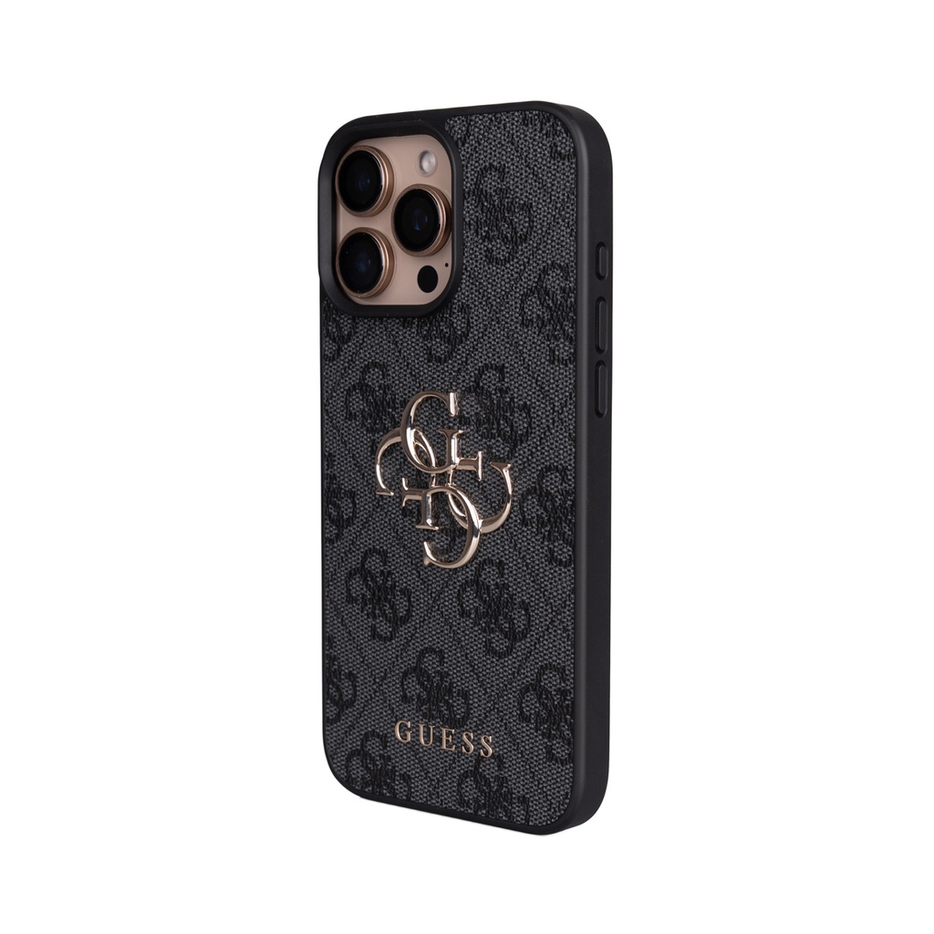 Apple iPhone 16 Pro Max Uyumlu Kılıf Guess Orjinal Lisanslı PU Deri 4G Büyük Metal Logolu Çapraz Vücut Askılı Kapak - 6