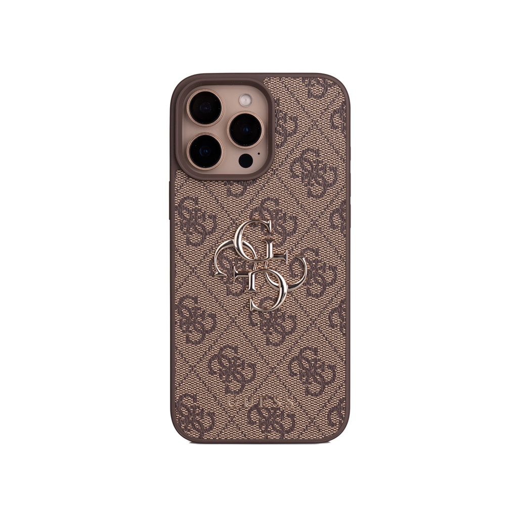 Apple iPhone 16 Pro Max Uyumlu Kılıf Guess Orjinal Lisanslı PU Deri 4G Büyük Metal Logolu Çapraz Vücut Askılı Kapak - 23