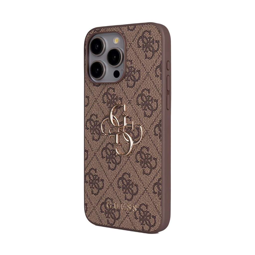Apple iPhone 15 Pro Max Uyumlu Kılıf Guess Orjinal Lisanslı PU Deri 4G Büyük Metal Logolu Çapraz Vücut Askılı Kapak - 6