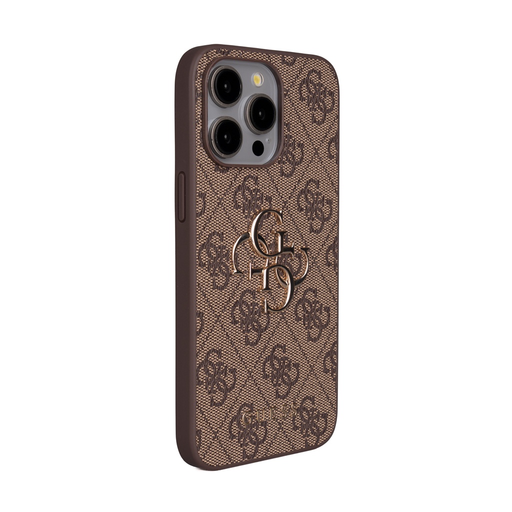 Apple iPhone 15 Pro Max Uyumlu Kılıf Guess Orjinal Lisanslı PU Deri 4G Büyük Metal Logolu Çapraz Vücut Askılı Kapak - 7
