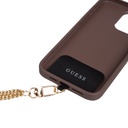 Apple iPhone 15 Pro Max Uyumlu Kılıf Guess Orjinal Lisanslı PU Deri 4G Büyük Metal Logolu Çapraz Vücut Askılı Kapak - 8