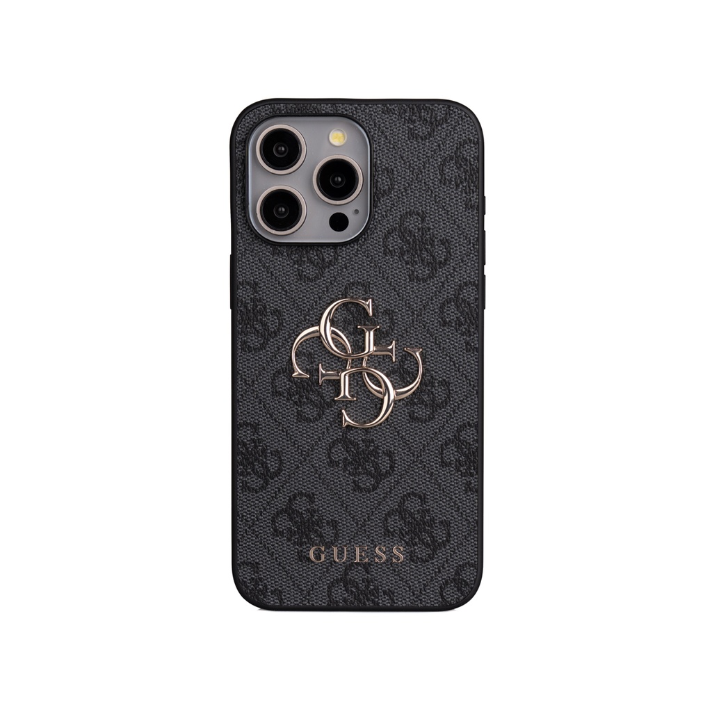 Apple iPhone 15 Pro Max Uyumlu Kılıf Guess Orjinal Lisanslı PU Deri 4G Büyük Metal Logolu Çapraz Vücut Askılı Kapak - 16