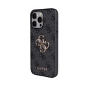 Apple iPhone 15 Pro Max Uyumlu Kılıf Guess Orjinal Lisanslı PU Deri 4G Büyük Metal Logolu Çapraz Vücut Askılı Kapak - 17