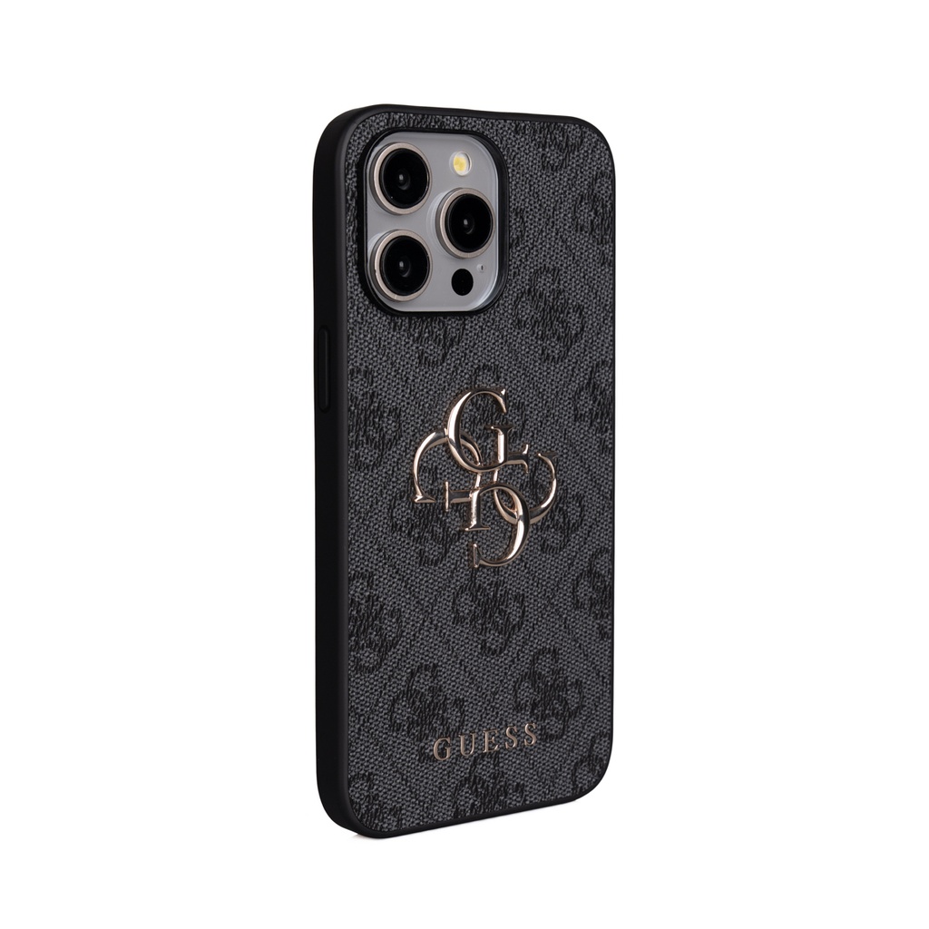 Apple iPhone 15 Pro Max Uyumlu Kılıf Guess Orjinal Lisanslı PU Deri 4G Büyük Metal Logolu Çapraz Vücut Askılı Kapak - 18