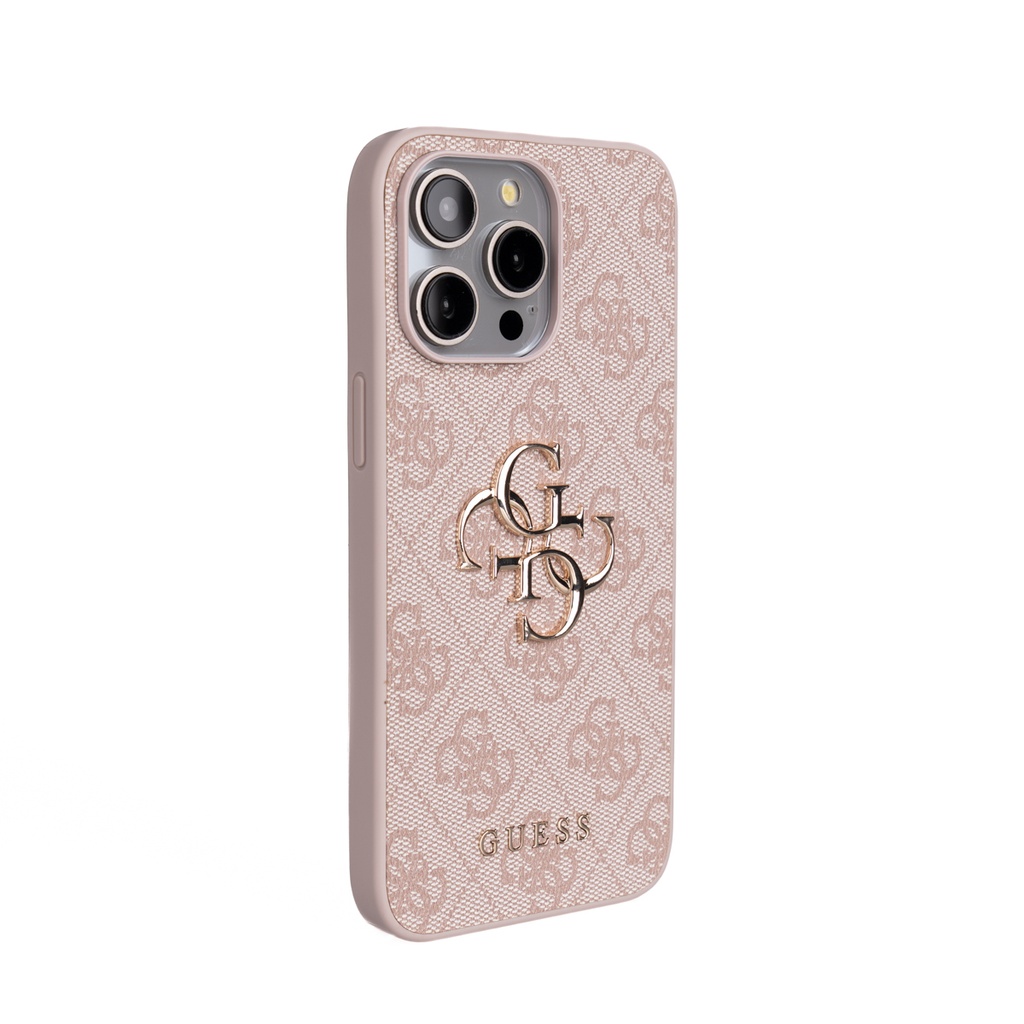 Apple iPhone 15 Pro Max Uyumlu Kılıf Guess Orjinal Lisanslı PU Deri 4G Büyük Metal Logolu Çapraz Vücut Askılı Kapak - 20