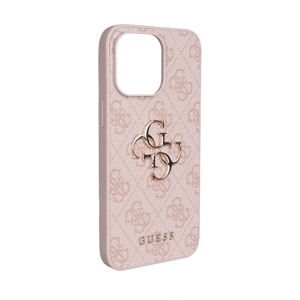 Apple iPhone 15 Pro Max Uyumlu Kılıf Guess Orjinal Lisanslı PU Deri 4G Büyük Metal Logolu Çapraz Vücut Askılı Kapak - 24