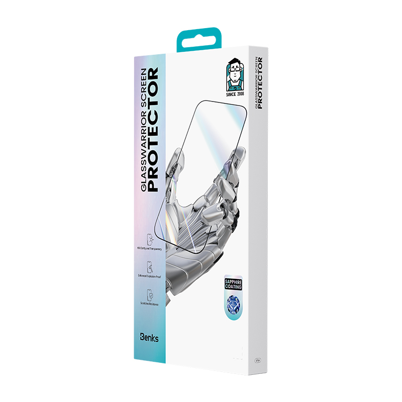 Apple iPhone 17 Benks Glass Warrior Safir Coating 0.3mm Cam Ekran Koruyucu + Kolay Uygulama Aparatı - 4