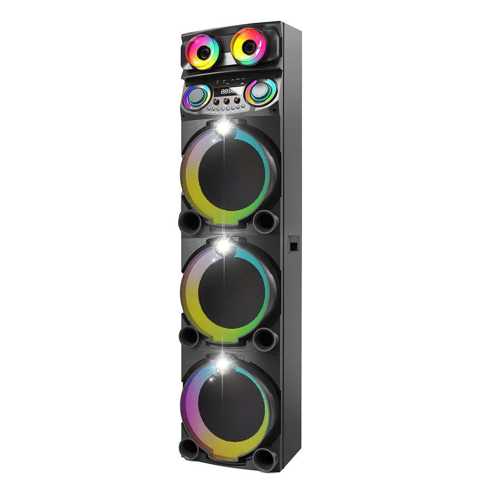 Zore GD-3127 Dijital LED Göstergeli Mikrofonlu RGB TWS Üçlü 12 inç Stereo Bass Kablosuz Karaoke Hoparlör - 2