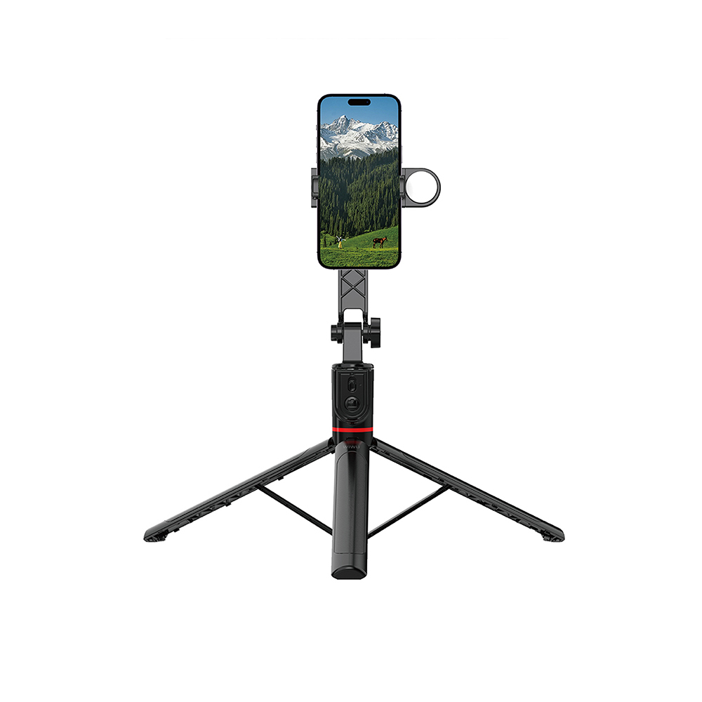 Wiwu Wi-SE015 Canlı Yayın Dolgu Işıklı Teleskopik Tripod ve Selfie Çubuğu - 4