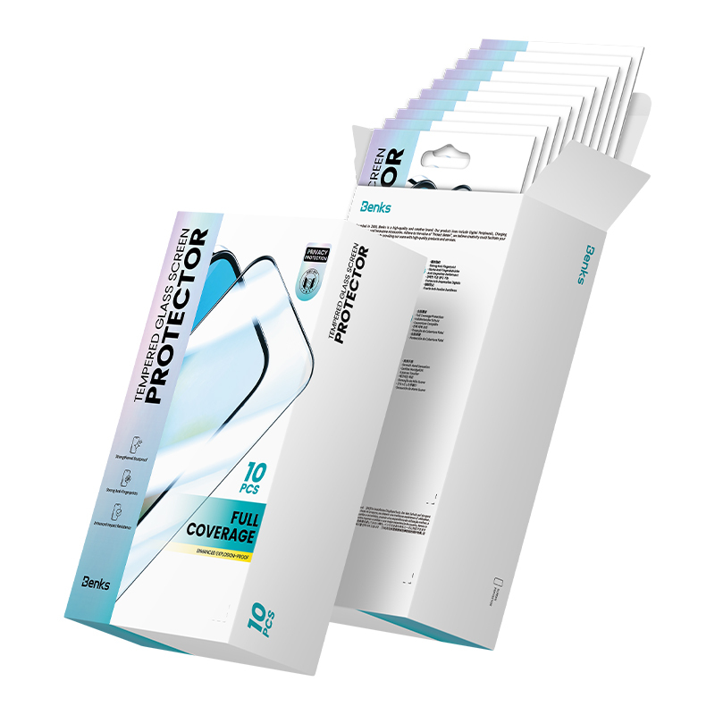 Apple iPhone 17 Pro Hidrofobik Ve Oleofobik Özellikli Benks 0.3mm Privacy Air Shield Ekran Koruyucu 10'lu Paket - 4