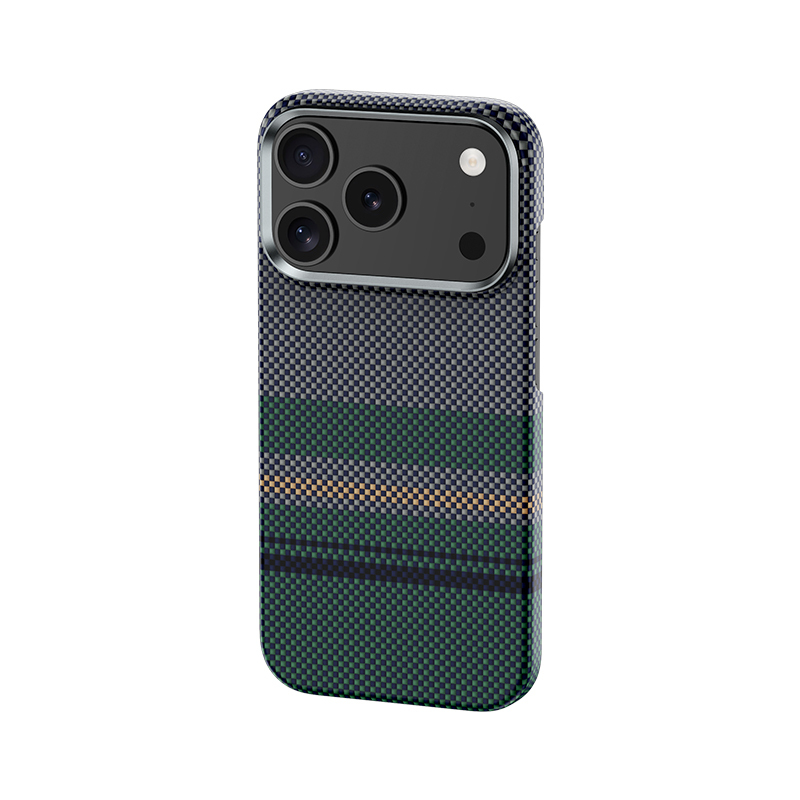 Apple iPhone 17 Pro Kılıf M-safe Şarj Özellikli Karbon Fiber Tasarımlı Benks Aurora ArmorAir Kevlar Kapak - 2