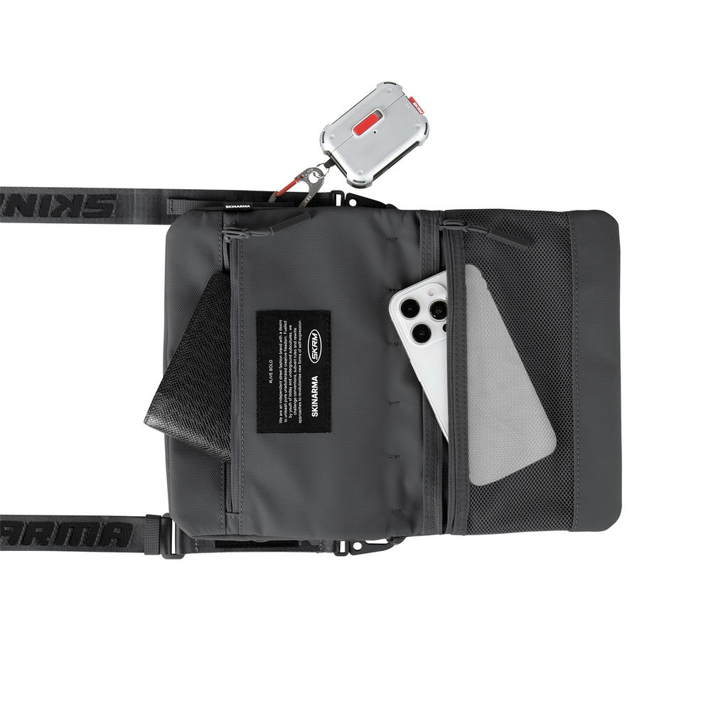 Skinarma Satchel Juno Desenli Naylon Scout Bilek Askı Kayışlı Aksesuar Çantası - 6