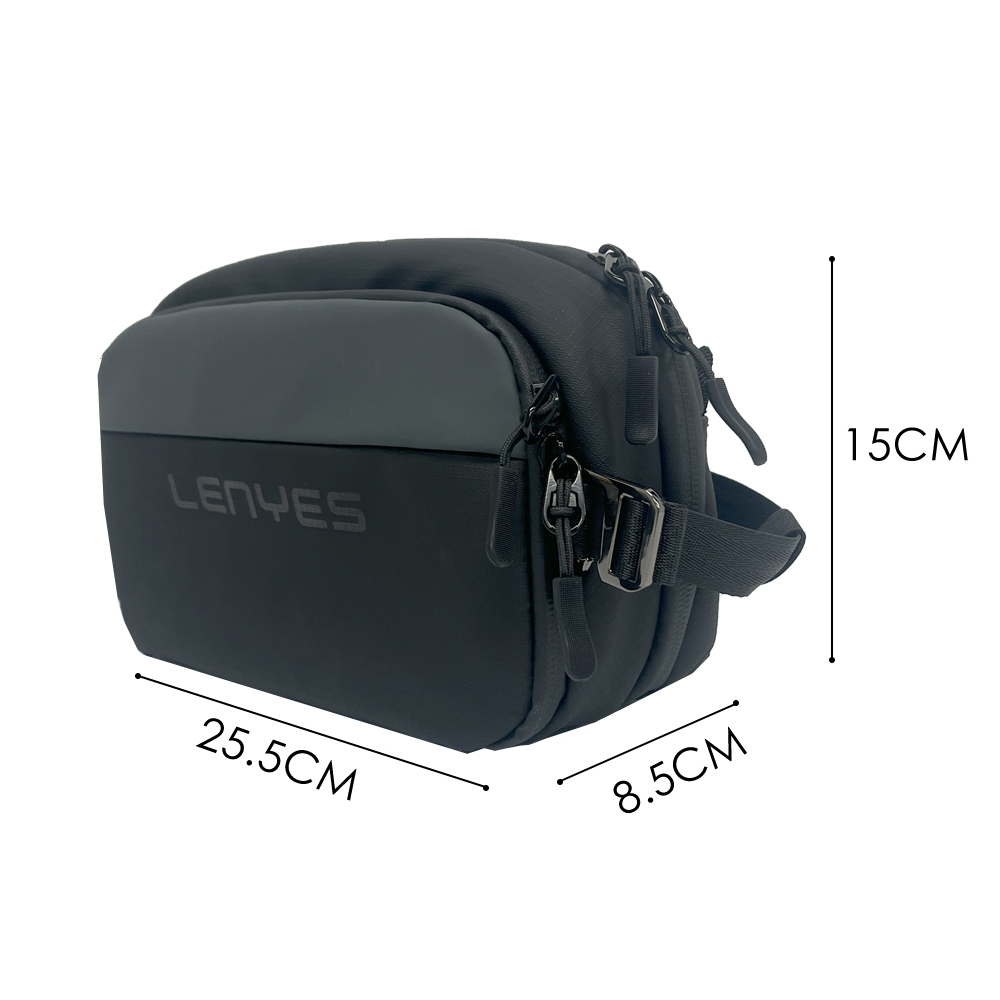 Lenyes LB561 Su Geçirmez Aşınmaya ve Çizilmeye Dayanıklı Çapraz Vücut Askılı Aksesuar Çantası 25.5cm - 4