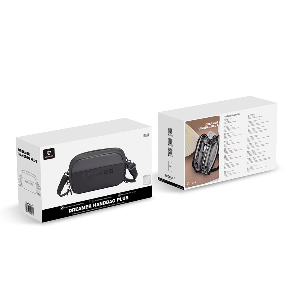 Lenyes LB561 Su Geçirmez Aşınmaya ve Çizilmeye Dayanıklı Çapraz Vücut Askılı Aksesuar Çantası 25.5cm - 7