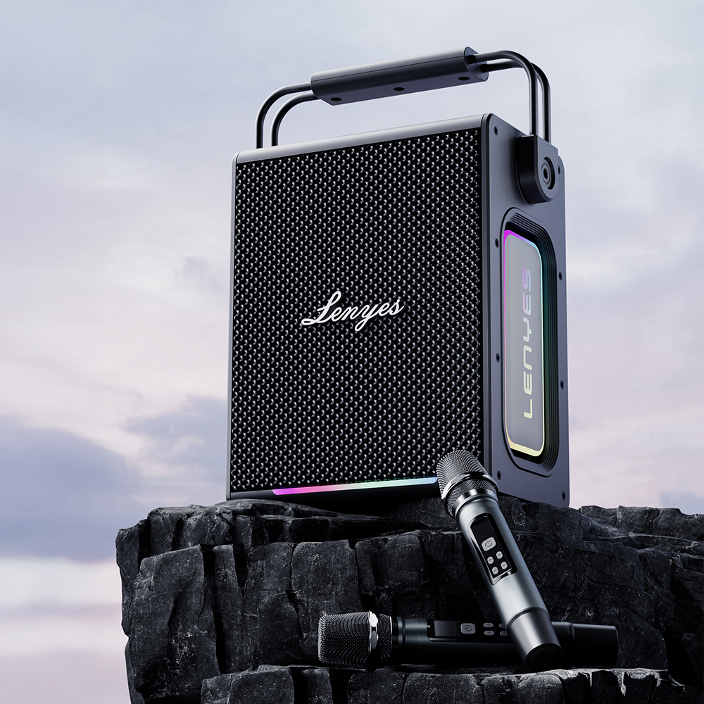 Lenyes Titan 1 Serisi RGB Işıklı Çift Mikrofonlu Bluetooth Speaker Hoparlör v5.3 5000mAh - 3