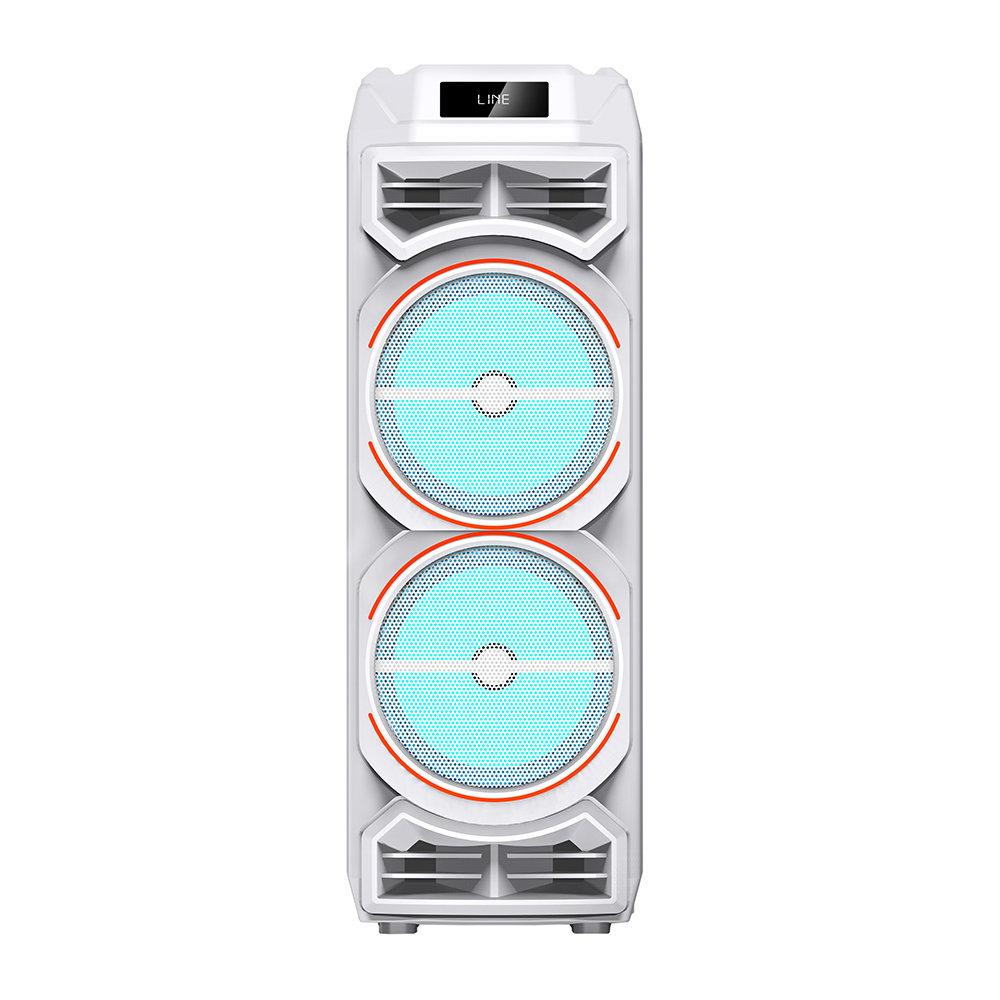 Zore GD-2828 Dijital LED Göstergeli Mikrofonlu RGB TWS Çift 8 inç Stereo Bass Kablosuz Karaoke Hoparlör - 2