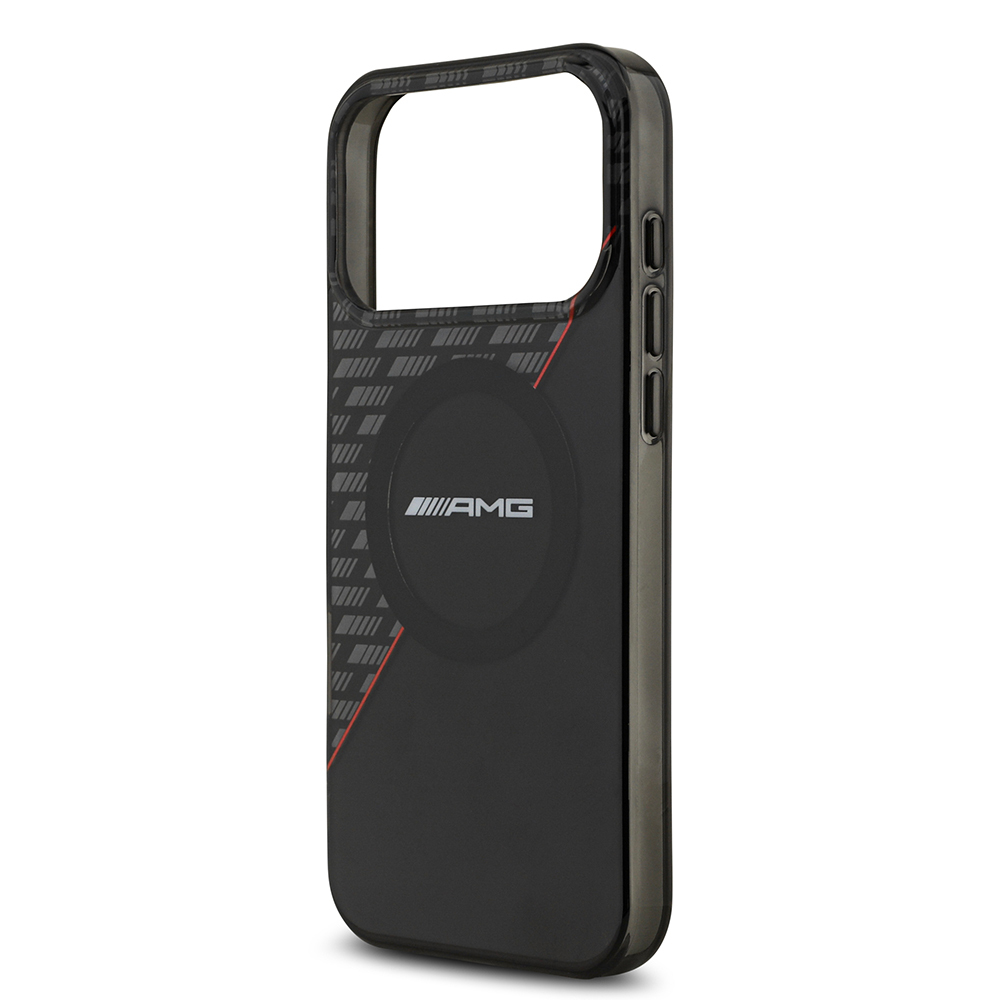 Apple iPhone 17 Pro Max Kılıf AMG Orjinal Lisanslı M-safe Şarj Özellikli Çift Katmanlı Kırmızı Çapraz Çizgili Kapak - 5