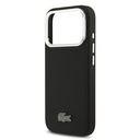 Apple iPhone 17 Pro Kılıf Lacoste Orjinal Lisanslı M-safe Şarj Özellikli PU Pike Desenli Standlı Metal Logolu Kapak - 5