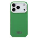 Apple iPhone 17 Pro Uyumlu Kılıf Lacoste Orjinal Lisanslı M-safe Şarj Özellikli PU Pike Desenli Standlı Metal Logolu Kapak - 9